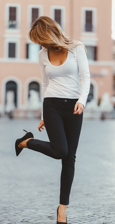 Maglia a V "Claudia" - Bianca - My alt