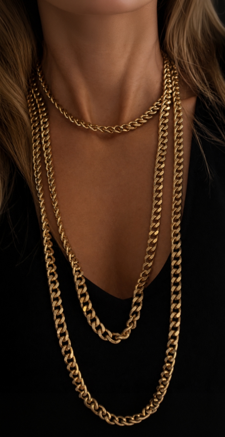 collana-large-chain-multilayer-oro-matte 1